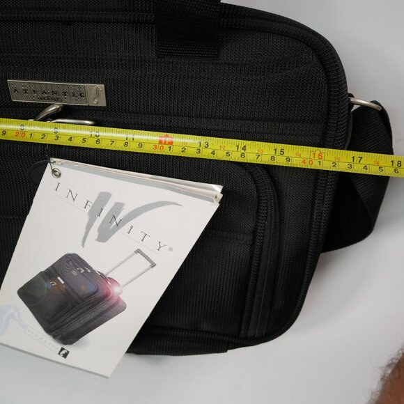 Atlantic Infinity Black Travel Bag With Adjustable Strap & Multiple Compartments - Picture 11 of 12